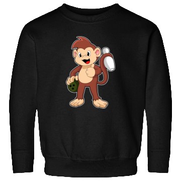 Discover Monkey At Bowling With Bowling Ball Sweatshirts
