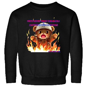 Discover Stay Calm FireFighter Bear Sweatshirts