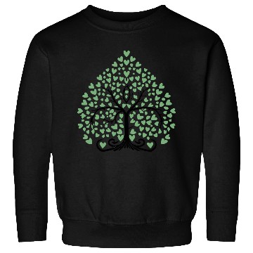 Discover Tree of Life with Hearts Two Color Vector Sweatshirts