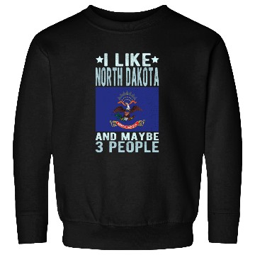 Discover North Dakota Flag US State Sweatshirts