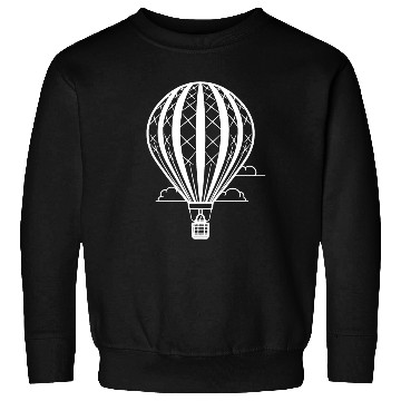 Discover Geometric Hot Air Balloon Cloud Ship Sweatshirts