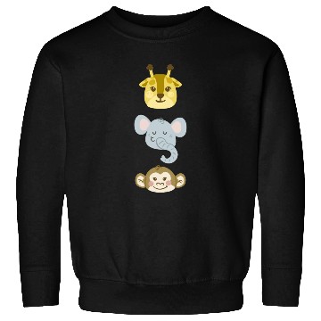 Discover Giraffe, Elephant, Monkey Sweatshirts