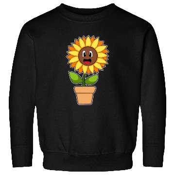 Discover Plant Pot Sunflower Flower Sweatshirts