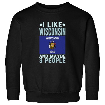 Discover Wisconsin Flag US State Sweatshirts