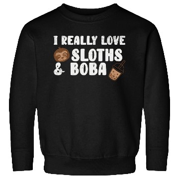 Discover Cute Lazy Sloth Boba Tea Sweet Bubble Tea Sweatshirts