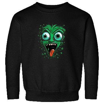 Discover Funny Green Crazy Face Eyes Game Gaming Sweatshirts