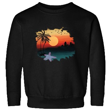 Discover Beach Sunset Watercolor Design Sublimation Art 1 Sweatshirts