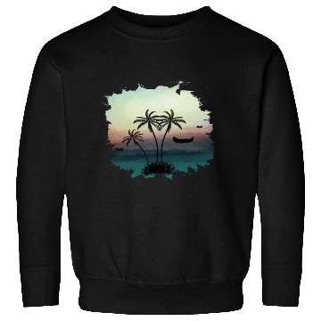 Discover Beach Sunset Watercolor Design Sublimation Art 3 Sweatshirts