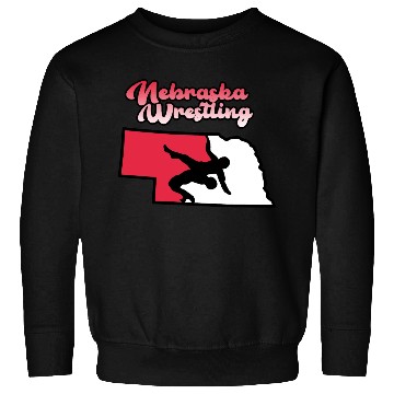 Discover Nebraska Wrestling (State Colors) Sweatshirts