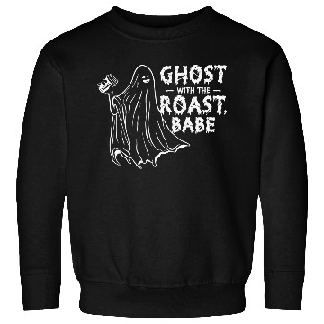 Discover Halloween Ghost Line Art Coffee Lover Drawing Sweatshirts