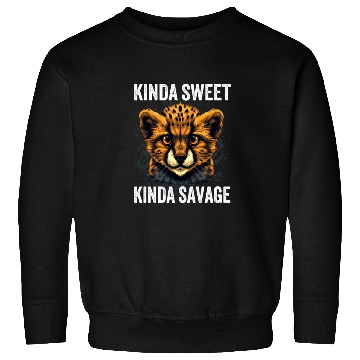 Discover Kinda Sweet Kinda Savage Cute Cheetah Sweatshirts