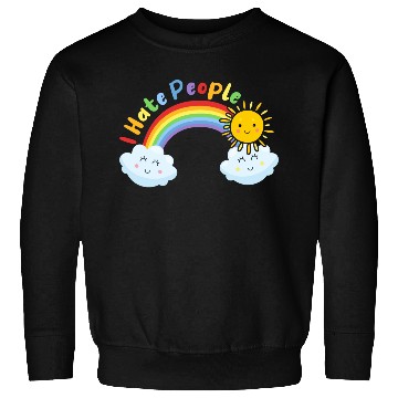 Discover Cute Sun And Cloud I Hate People Sweatshirts