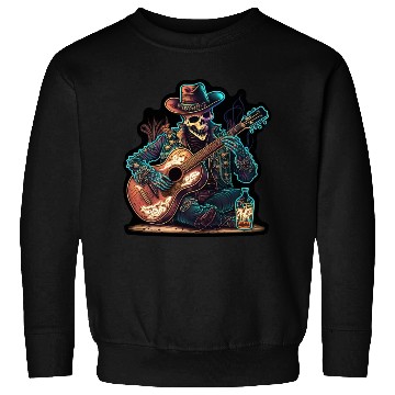 Discover cowboy skeleton play guitar Sweatshirts