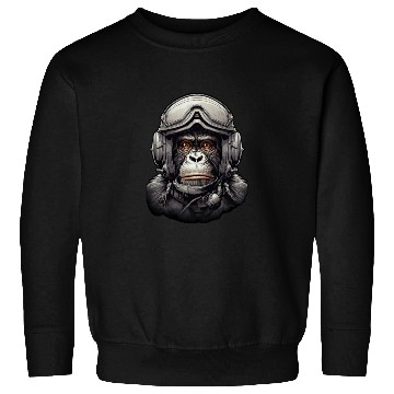 Discover Pilot Monkey Digital Art Sweatshirts