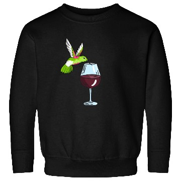 Discover Hummingbird Drinking Wine Birdwatching Hummingbird Sweatshirts