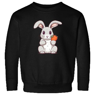 Discover Cute Little Bunny Glasses Rabbit Kids Easter Day Sweatshirts