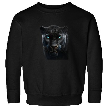 Discover Black panther with blue eyes design wild animal Sweatshirts
