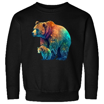 Discover Mother Bear and Cub Sublimation Graphic Wild 1 Sweatshirts