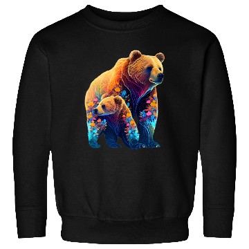Discover Mother Bear and Cub Sublimation Graphic Wild 2 Sweatshirts