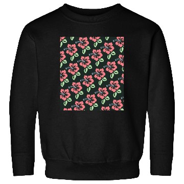 Discover hibiscus flowers pattern | vintage design Sweatshirts