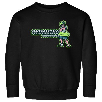 Discover Swimming Superstar | Boy With Swim Ring Sweatshirts