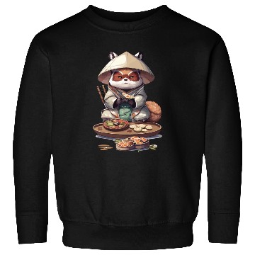 Discover Tanuki Warrior Eat Sushi Sweatshirts