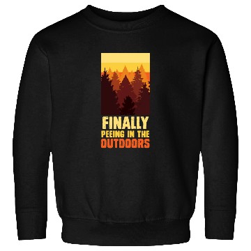 Discover Mountaineer funny Peeing outside Nature boy Sweatshirts