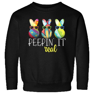 Discover Peepin 39 It Real Happy Easter Bunny Egg Hunt Sweatshirts