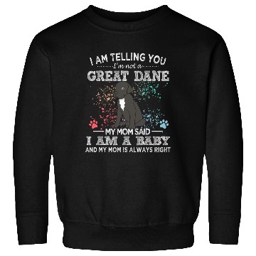 Discover Black Great Dane Mom Puppy Baby Dog Mothers Day Sweatshirts