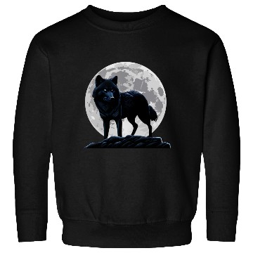 Discover Wolf howling at the moon graphic Sweatshirts