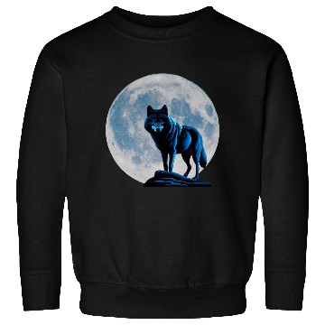 Discover Wolf howling at the moon graphic Sweatshirts