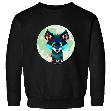 Discover Cute Wolf Moon Graphic Sweatshirts