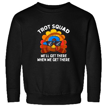 Discover Turkey Trot Squad Funny Thanksgiving Running Costu Sweatshirts