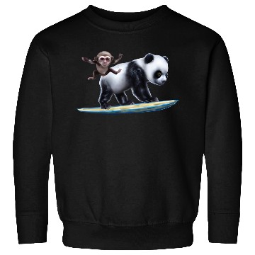 Discover Surfing panda and monkey Sweatshirts