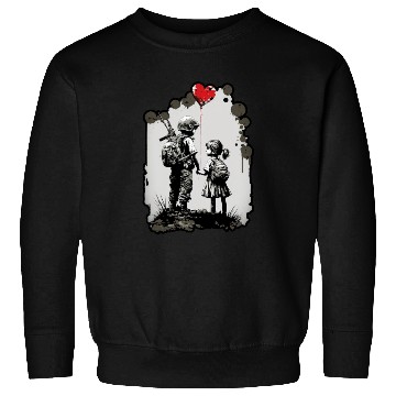 Discover Girl and Boy Soldier War Peace Ukraine Heart Love Sweatshirts