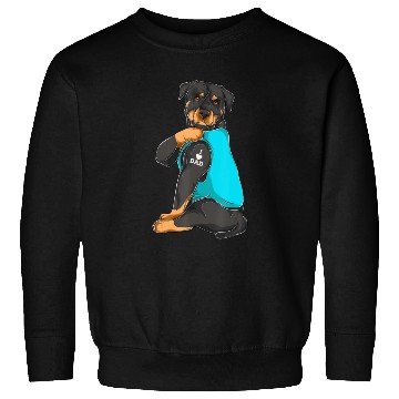 Discover Rottweiler I Love Dad Tattoo Apparel Sweatshirts