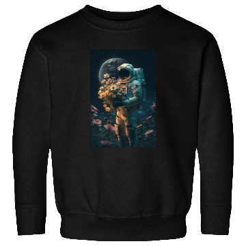 Discover Astronaut Gazing at Stars Surreal Sci-Fi Universe Sweatshirts