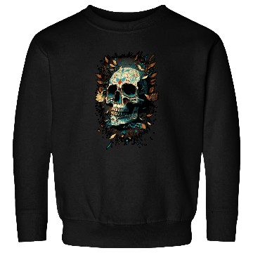 Discover Skull Dia de los Muertos Halloween Tattoo Gift Sweatshirts