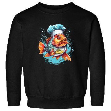 Discover Awesome Culinary Fish Chef Cooking Kitchen Humor Sweatshirts