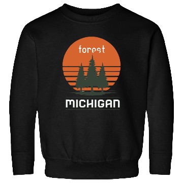 Discover Michigan forest Sunset Sweatshirts