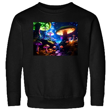 Discover Fantasy Shroom Forest Trippy Vibes Graphic Sweatshirts