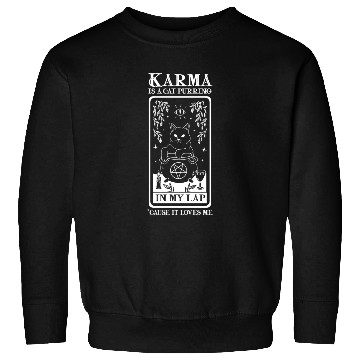 Discover Karma is a Cat Purring in My Lap Witchcraft Tarot Sweatshirts