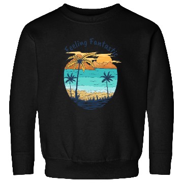 Discover Feelin Fantastic Beach Palm Trees Summer Vacation Sweatshirts