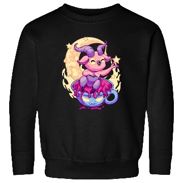 Discover Pastel Goth Kawaii Baphomet Tea Sweatshirts