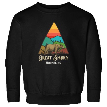 Discover Great Smoky Mountains Vintage Landscape Sweatshirts