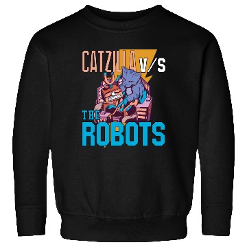 Discover Catzilla Versus Robot Sweatshirts