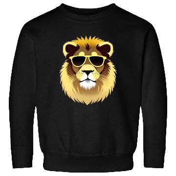 Discover Yellow Lion Wearing Sunglasses Sweatshirts