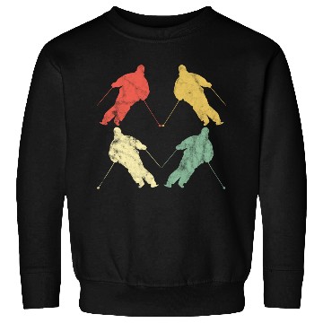 Discover Skiing Lover Retro Vintage Sweatshirts