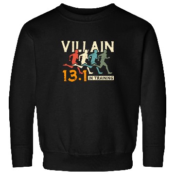 Discover Half Marathon Villain In Training 13.1 Retro Race Sweatshirts