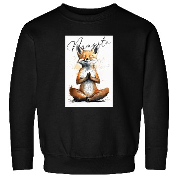 Discover Fox Power Yoga Teacher Animal Humor Namaste Karma Sweatshirts